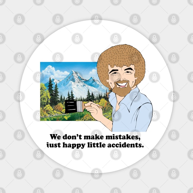 BOB ROSS FAN ART!! Magnet by cartoonistguy